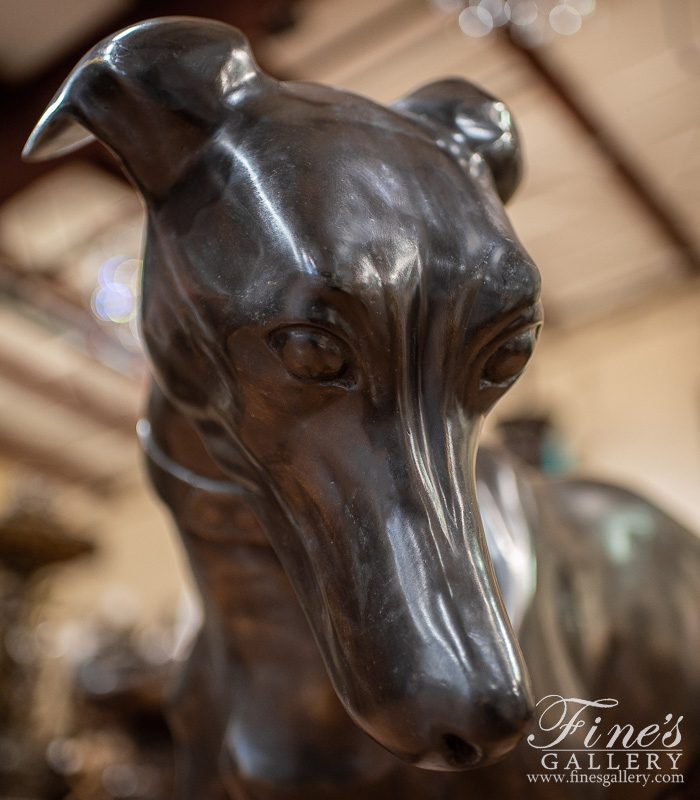 Bronze Statues  - Italian Greyhound Bronze Statue - BS-1068