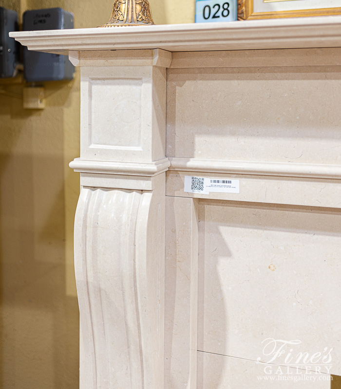 Marble Fireplaces  - A Classic Mantel In Crema Marfil Marble  - MFP-1786