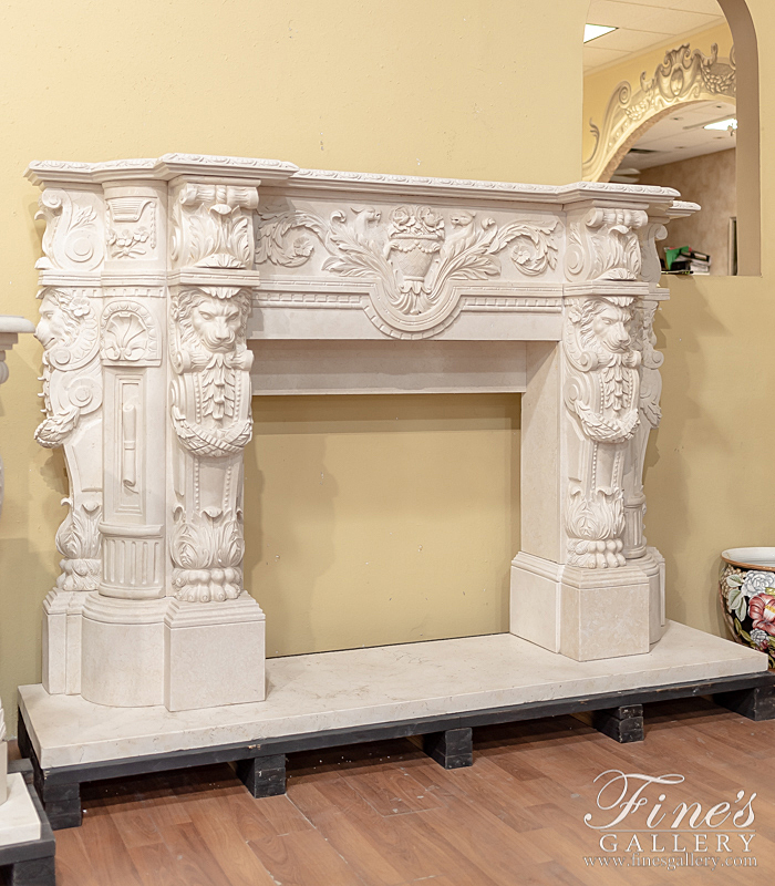 Marble Fireplaces  - Luxury Italian Renaissance Surround - MFP-513