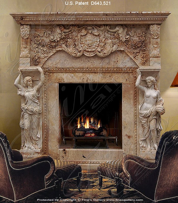 Custom Designed Marble Fireplace Mantels
