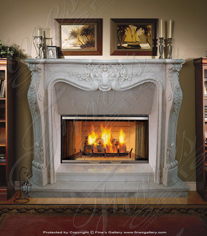 Custom Designed Marble Fireplace Mantels