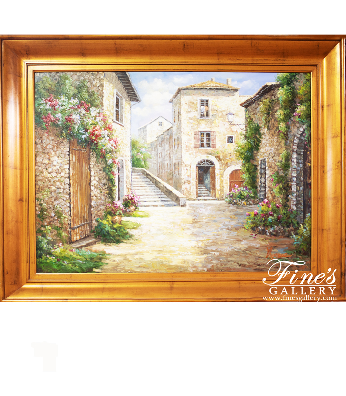 Painting Canvas Artwork  - The Garden Village Canvas Art - ART-007