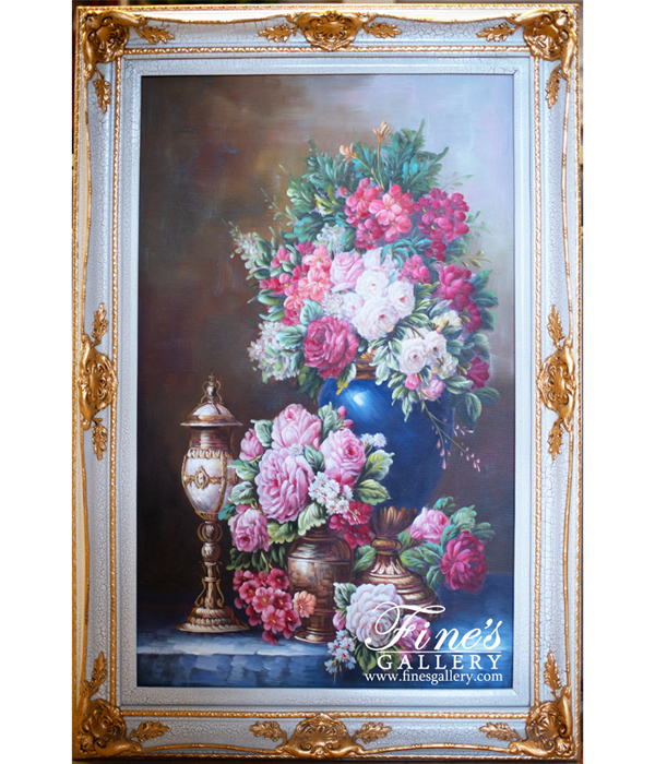 Painting Canvas Artwork  - Roses Pink And Red Canvas Painting - ART-010
