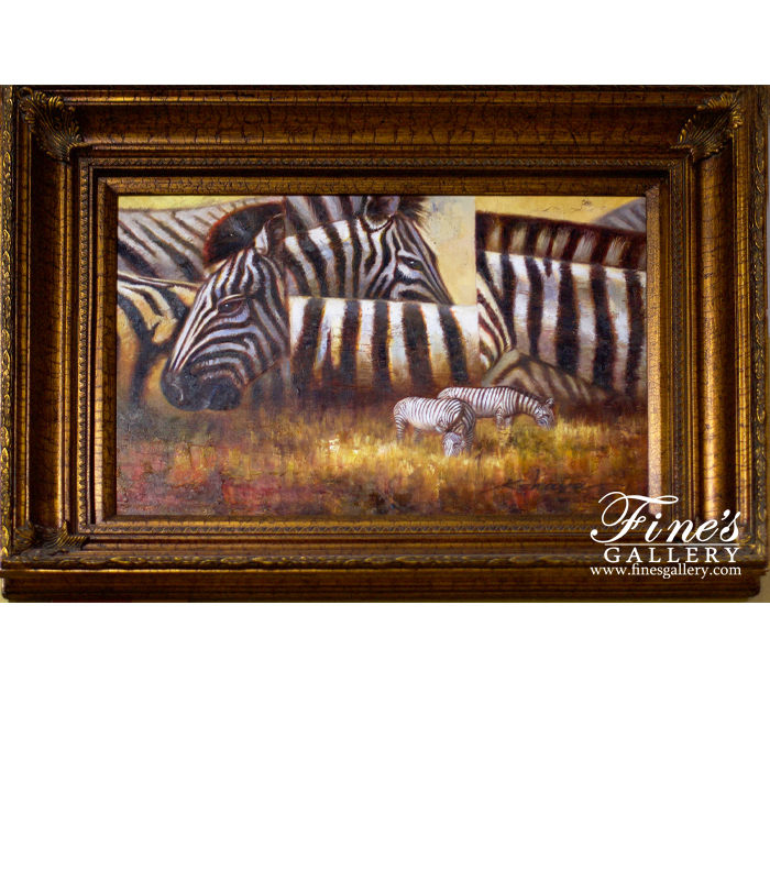 Painting Canvas Artwork  - Bright Zebra's Canvas Painting - ART-034