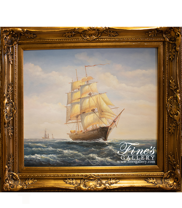 Painting Canvas Artwork  - Sailing On The Open Seas Canvas Painting - ART-041