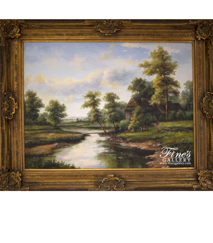 Painting Canvas Artwork  - A River Of Reflection Canvas Painting - ART-070