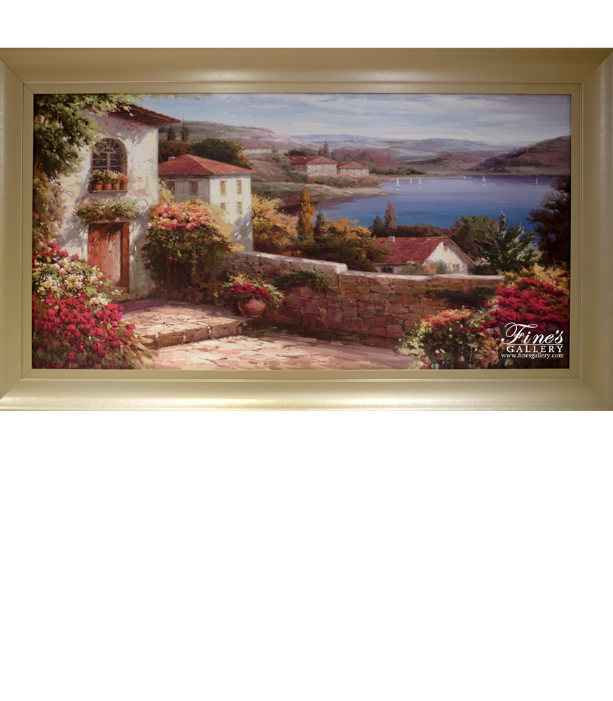 Painting Canvas Artwork  - A Quiet Village Canvas Art - ART-079