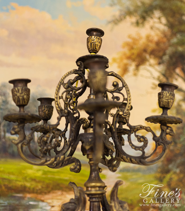 Bronze Candelabras  - Ornate Classic Bronze Candelabra - BC-109