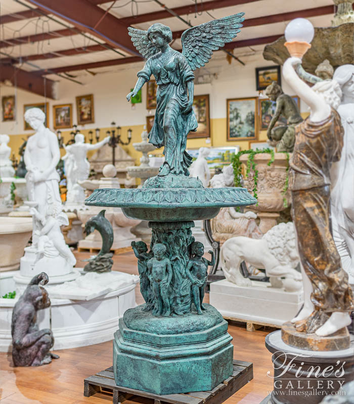 Bronze Fountains  - Female Angel Bronze Fountain - BF-121