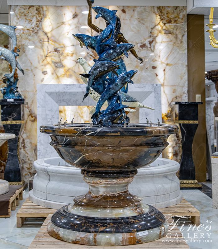 Bronze Fountains  - Exotic Bronze, Marble And Alabaster Fountain - BF-1428