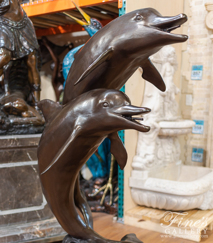 Bronze Fountains  - Dancing Dolphins Bronze Fountain - BF-150