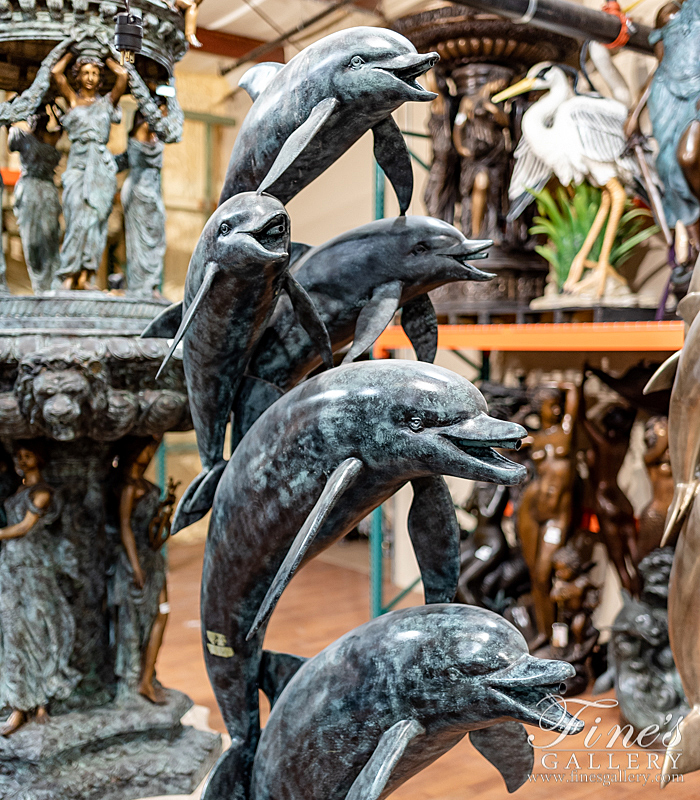 Bronze Fountains  - Dolphins Family Fountain - BF-163