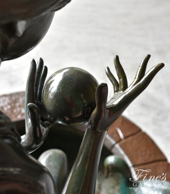 Bronze Fountains  - Bronze Fountain Lady Pouring Water - BF-208