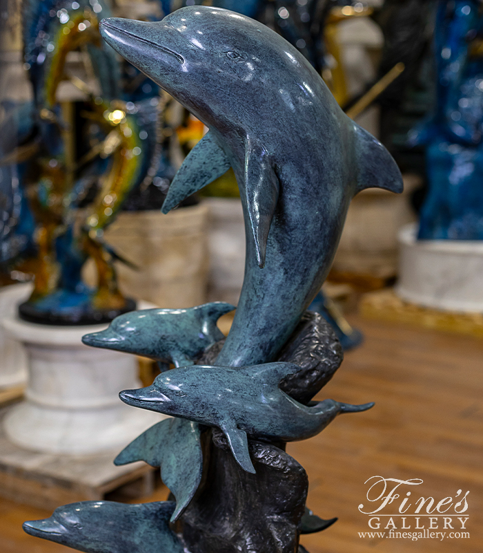 Bronze Fountains  - Bronze Dolphin Family - BF-227