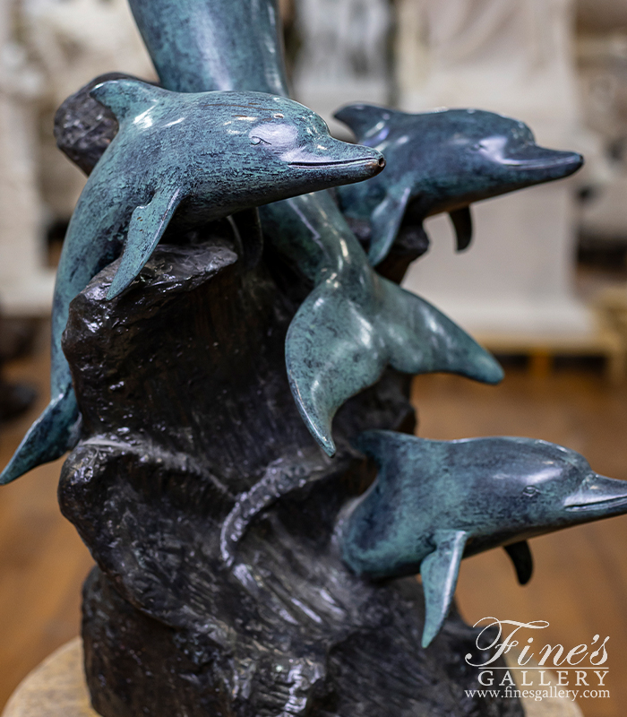 Bronze Fountains  - Bronze Dolphin Family - BF-227