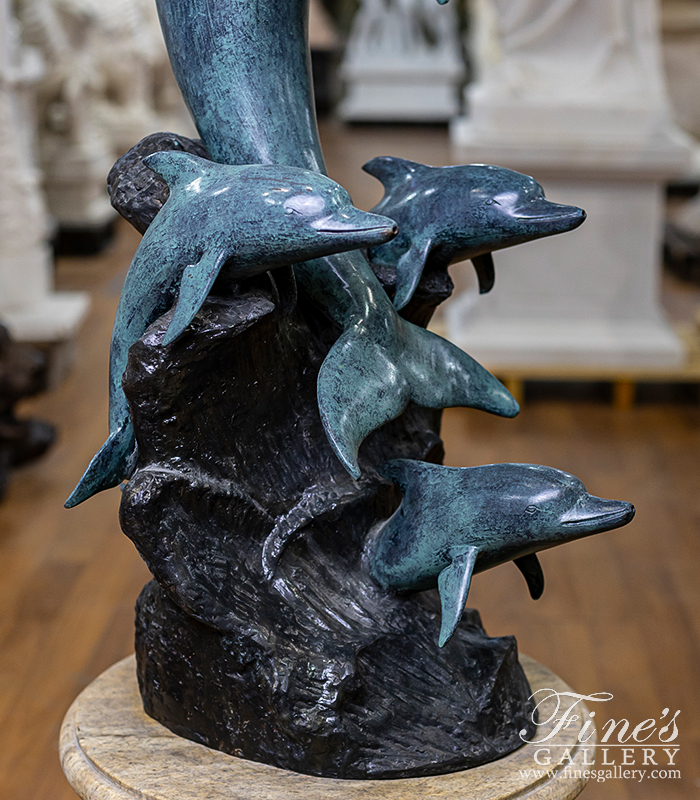 Bronze Fountains  - Bronze Dolphin Family - BF-227