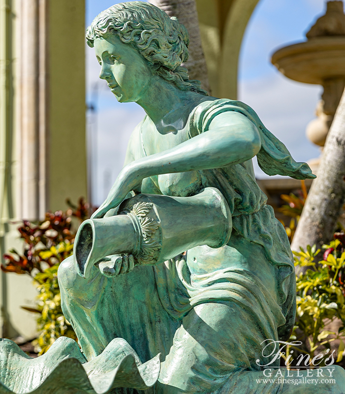 Bronze Fountains  - Lady Pouring Water Bronze Fountain - BF-233