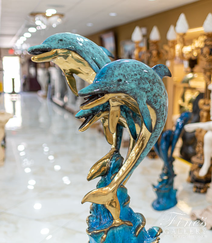 Search Result For Bronze Fountains  - Bronze Three Dolphins Fountain - BF-384