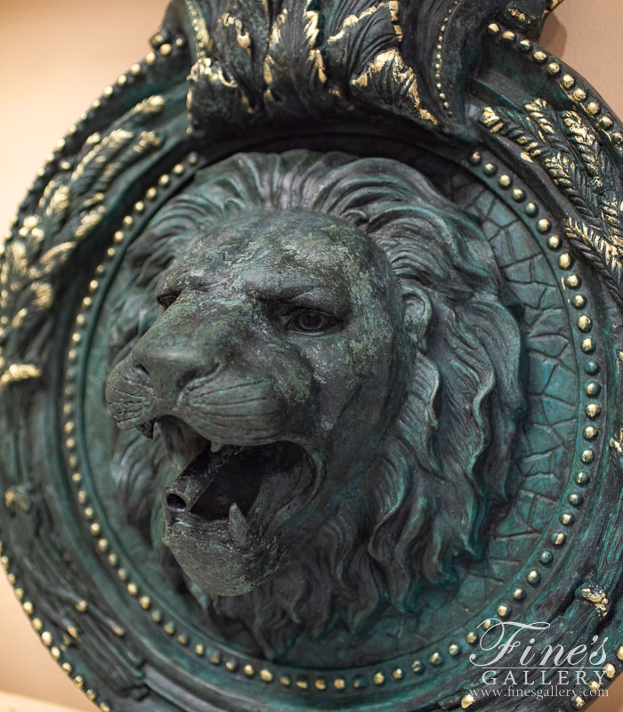 Search Result For Bronze Fountains  - Lion Bronze Wall Fountains - BF-389