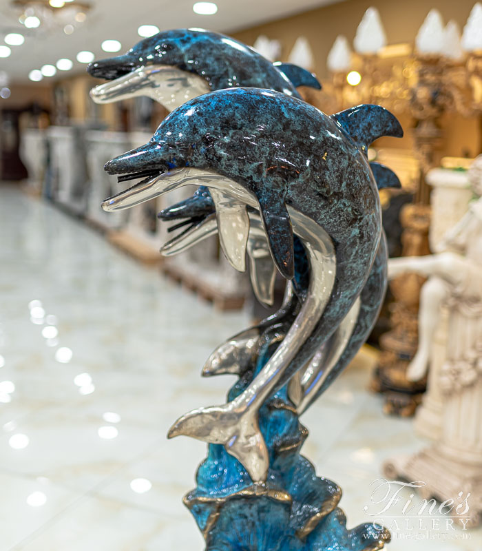 Bronze Fountains  - Bronze Dolphins Fountain - BF-509