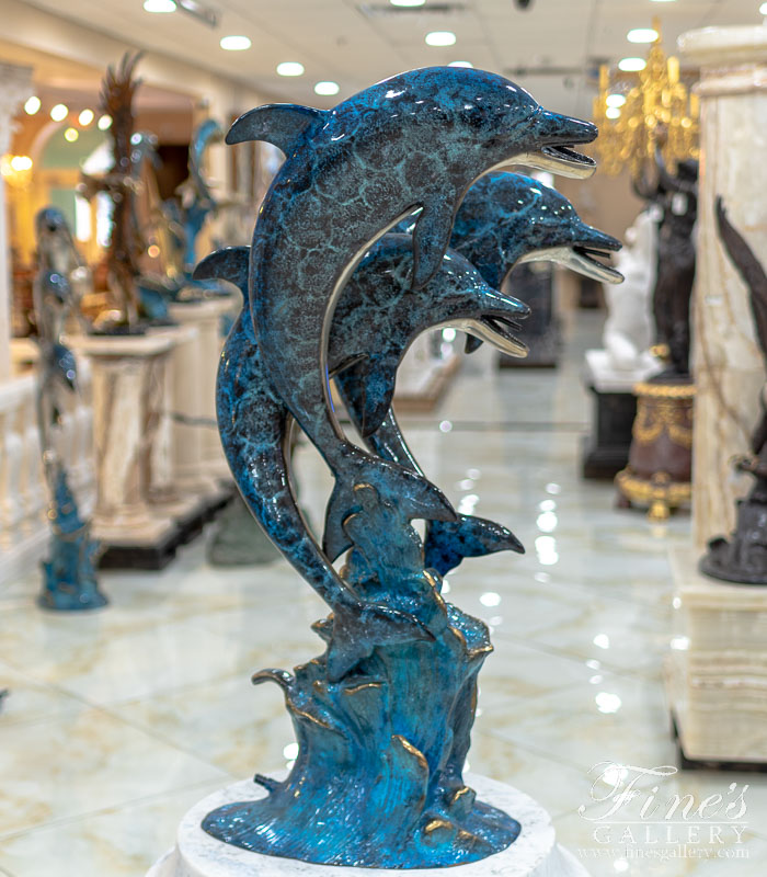 Search Result For Bronze Fountains  - Bronze Dolphins Fountain - BF-509