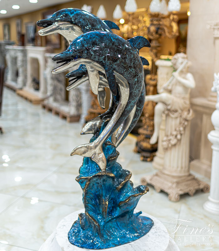 Bronze Fountains  - Bronze Dolphins Fountain - BF-509