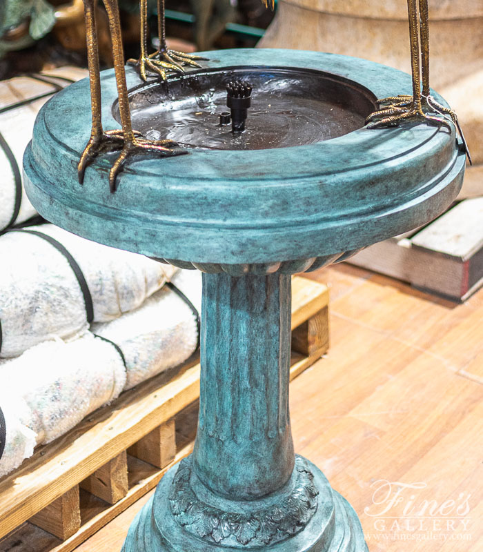 Bronze Fountains  - Majestic Bird Bath Fountain - BF-622