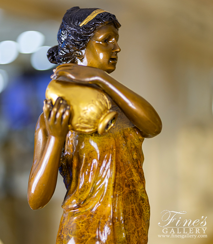 Bronze Fountains  - Female Maiden Bronze Fountain - BF-720