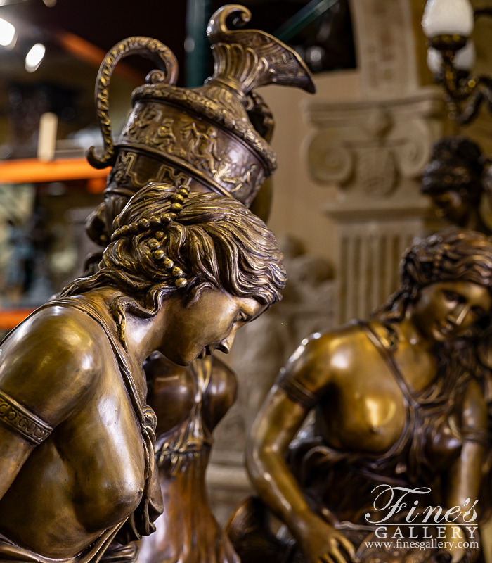 Bronze Fountains  - Three Bronze Maidens Fountain Set - BF-730