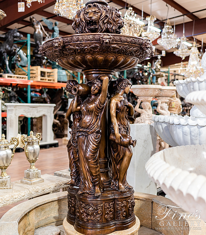 Search Result For Bronze Fountains  - Ladies And Lions Classic - BF-748