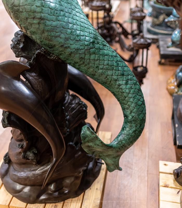 Search Result For Bronze Fountains  - Bronze Mermaid & Dolphins - BF-771