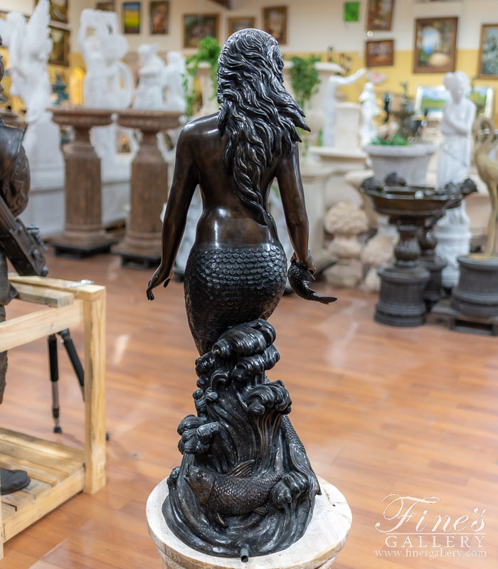 Bronze Fountains  - Bronze Mermaid Dream Fountain - BF-827