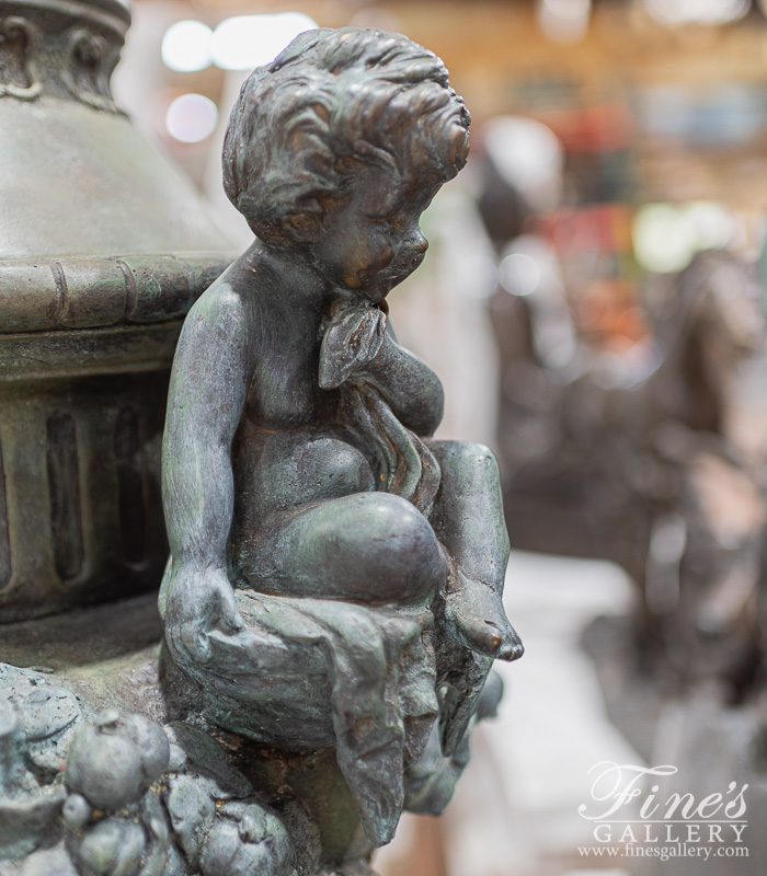 Bronze Fountains  - Italian Bronze Cherubs Fountain - BF-849
