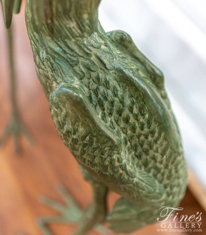 Bronze Fountains  - Two Birds Bronze Fountain In Green Patina Finish - BF-855