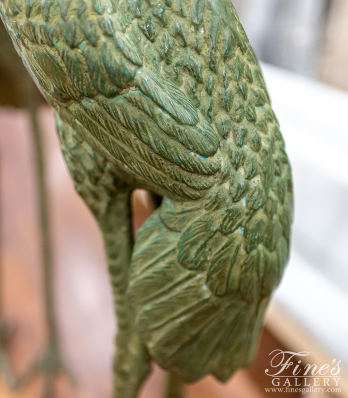 Bronze Fountains  - Two Birds Bronze Fountain In Green Patina Finish - BF-855