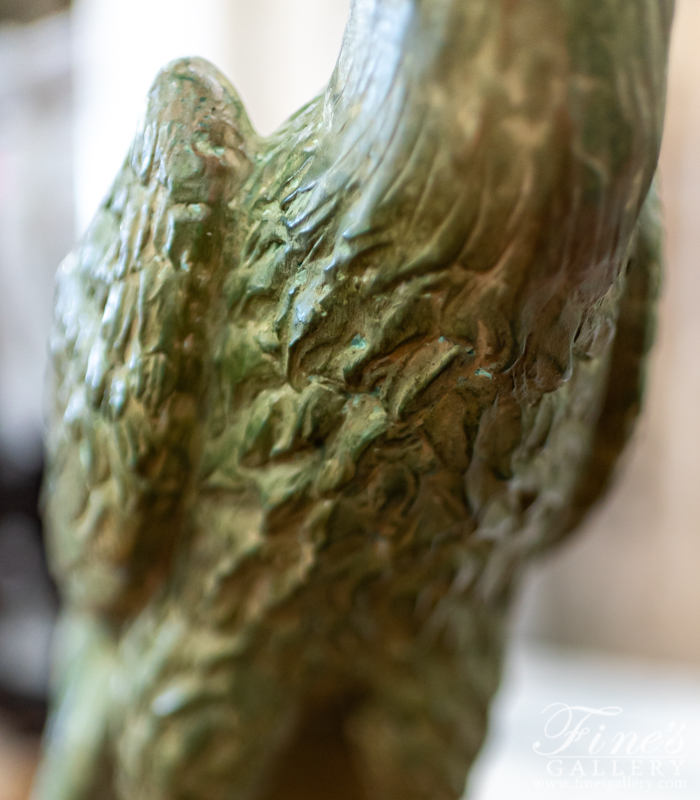 Bronze Fountains  - Two Birds Bronze Fountain In Green Patina Finish - BF-855