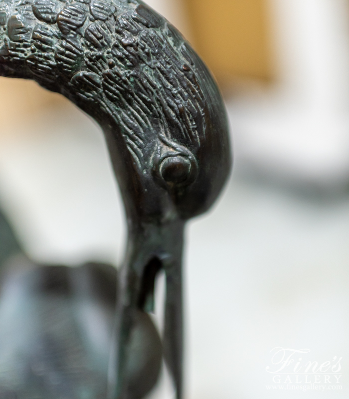 Bronze Fountains  - Bronze Egrets ( Set Of 3 )  - BF-866
