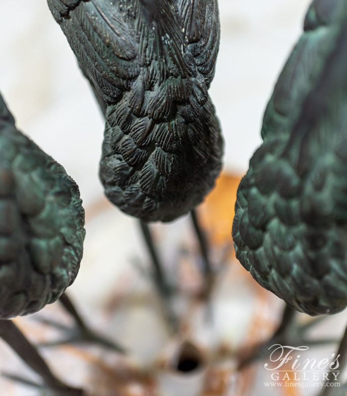 Bronze Fountains  - Bronze Egrets ( Set Of 3 )  - BF-866