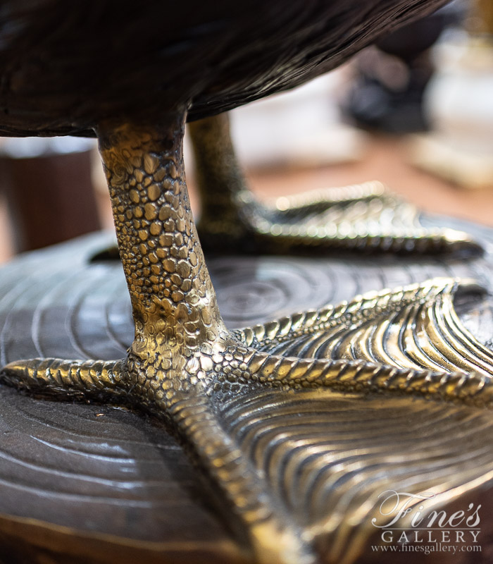 Bronze Fountains  - Pelican On Pier Bronze Fountain - BF-888