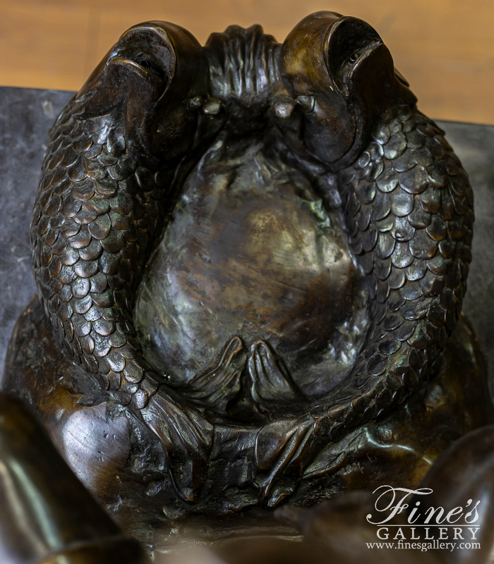 Bronze Fountains  - Curious Boy With Frog And Fish Bronze Fountain - BF-938