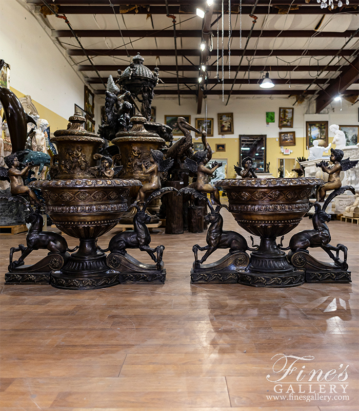 Bronze Planters  - Bronze Mythical Cherub Planter - BP-102