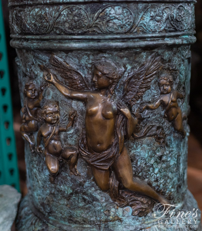 Bronze Planters  - Angel Cherub Planter Pair - BP-115