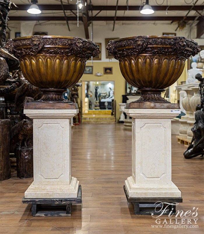 Search Result For Bronze Planters  - Bronze Majesty Planter Pair - BP-1185