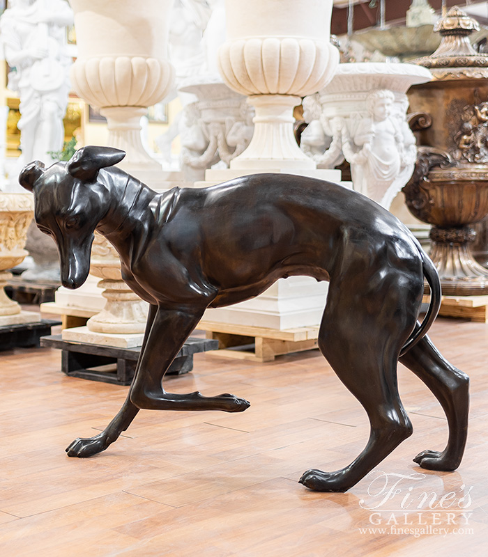 Bronze Statues  - Italian Greyhound Bronze Statue - BS-1068