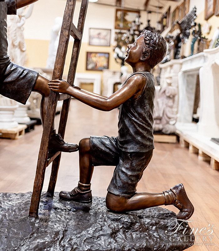 Bronze Statues  - Boys Playing With Airplanes - BS-1115