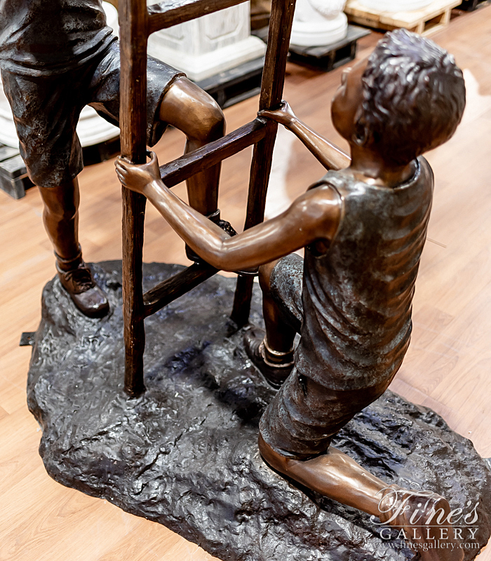 Bronze Statues  - Boys Playing With Airplanes - BS-1115
