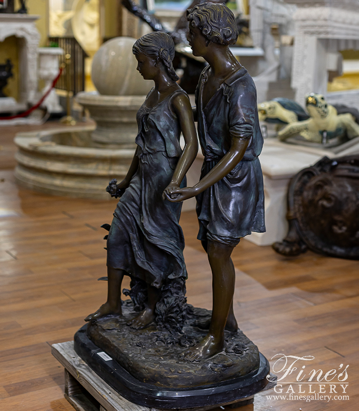 Bronze Statues  - Young Lovers Bronze Statue 48 Inch - BS-115