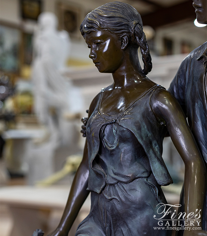 Bronze Statues  - Young Lovers Bronze Statue 48 Inch - BS-115