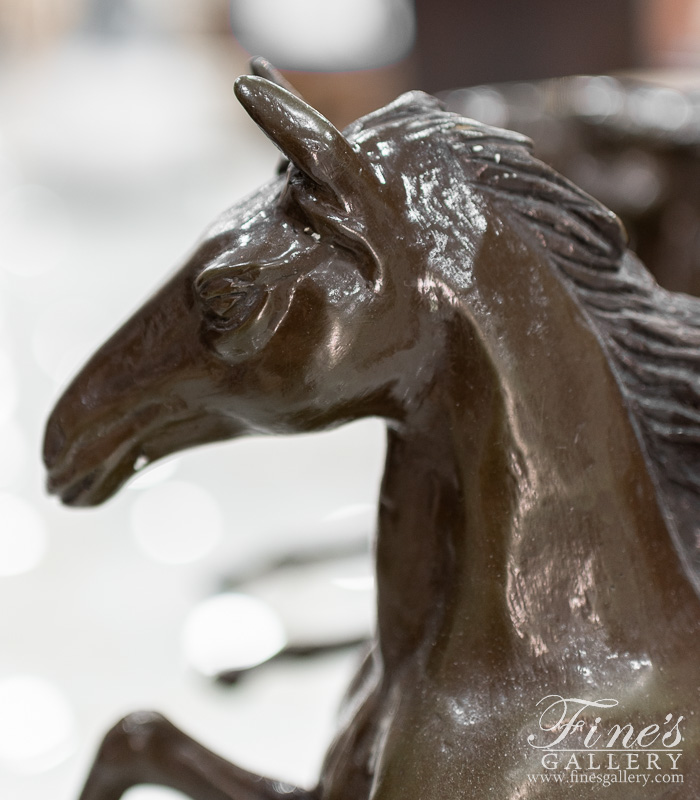 Search Result For Bronze Statues  - Three Horses Bronze Statue - BS-119