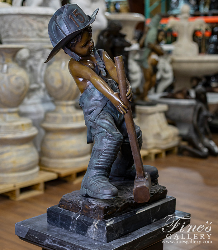 Bronze Statues  - Future Fireman ( Vintage )  - BS-1225